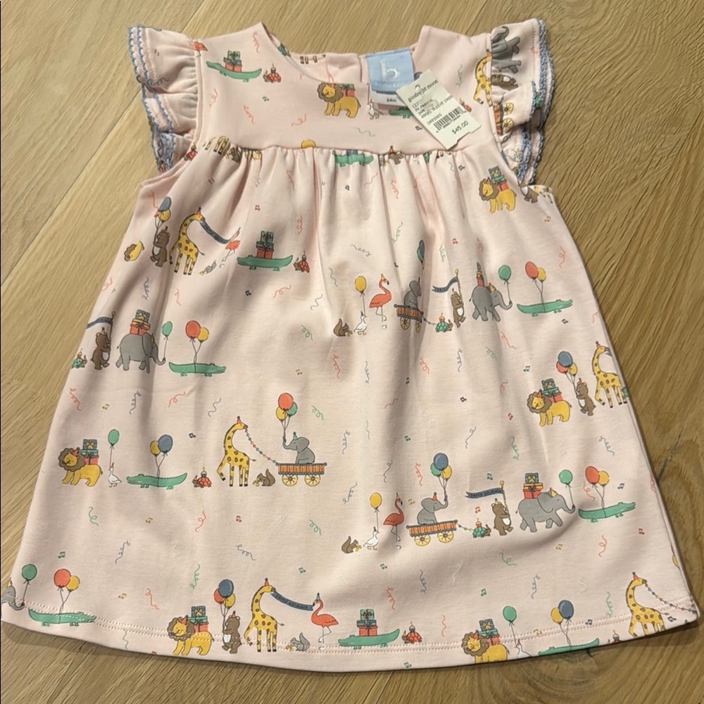 Pink Animal Print Baby Dress